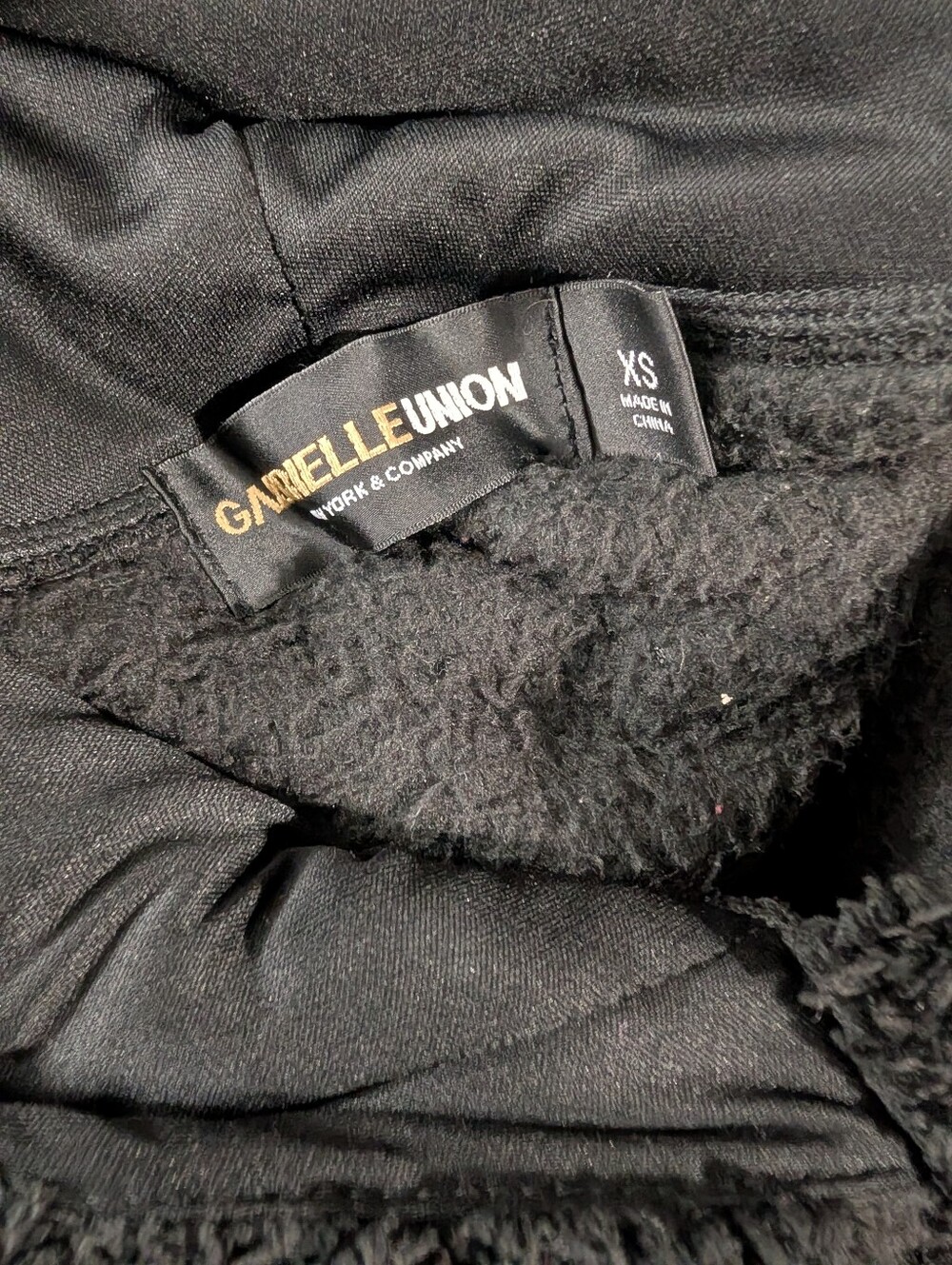 Gabrielle Union Co. Rule The World" cropped faux-fur sherpa hoodie Size XS - Picture 6 of 6
